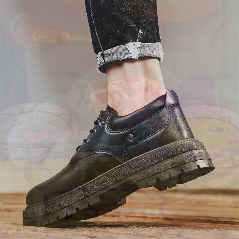 Formal Men Daily Wear Footwear - Koyu Doğal Deri Moda Eğitmenler Tenis