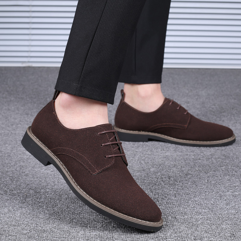 Formal Men Daily Wear Footwear - Erkek Lacivert Süet Deri Oxford Ayakkabılar