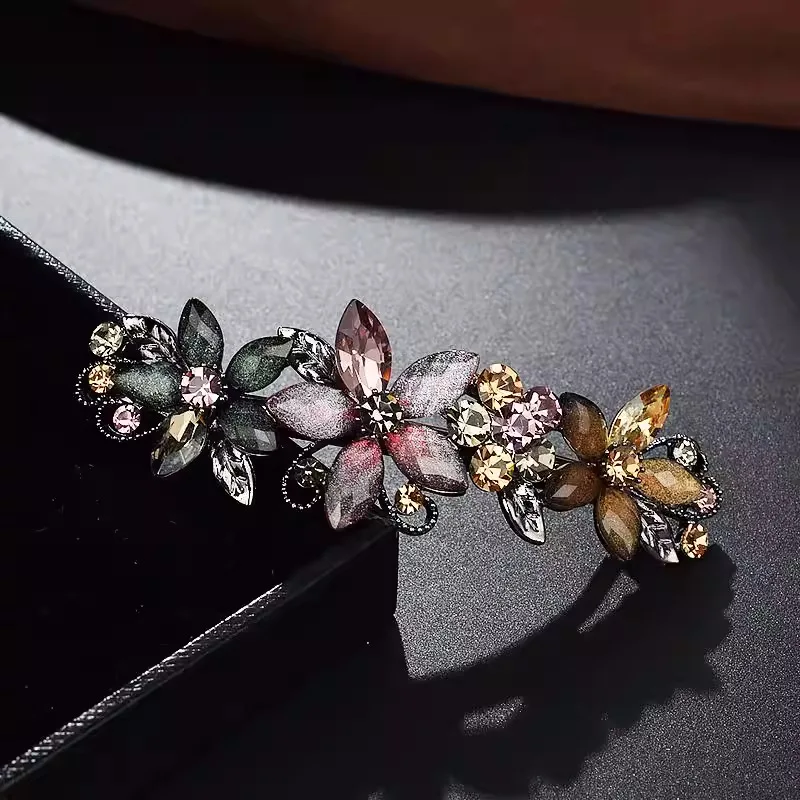 Zarif Rhinestone Sırlı Çiçek S - Tie Bar Clip incelemesi ve fiyatı