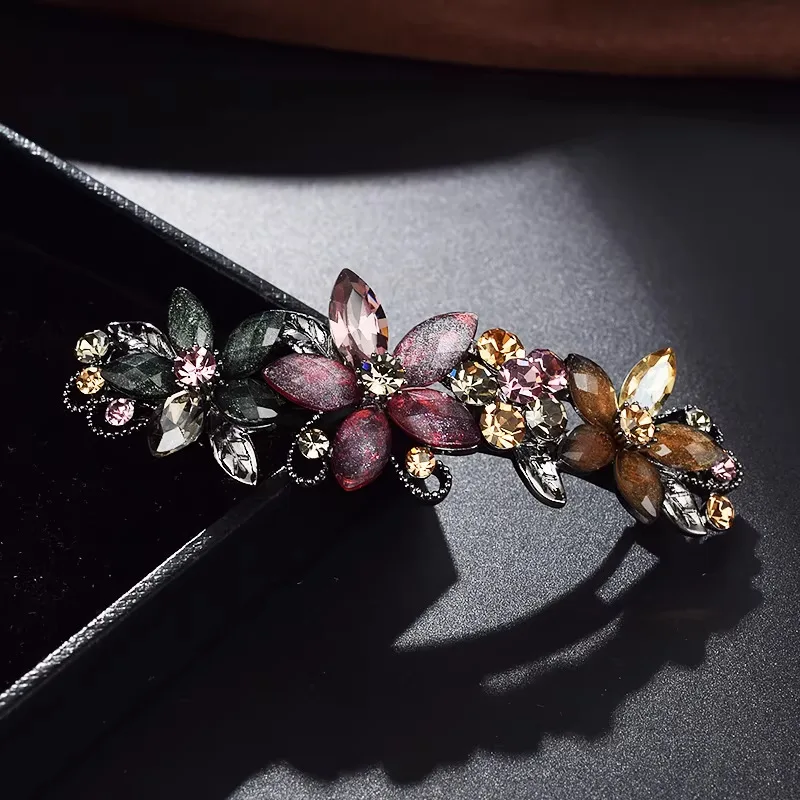 Zarif Rhinestone Sırlı Çiçek S - Tie Bar Clip incelemesi ve fiyatı