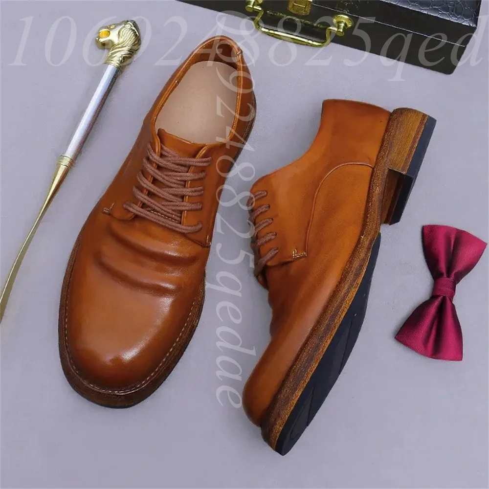 Erkek El Yapımı Vintage Bağcık - Formal Men Daily Wear Footwear incelemesi ve fiyatı