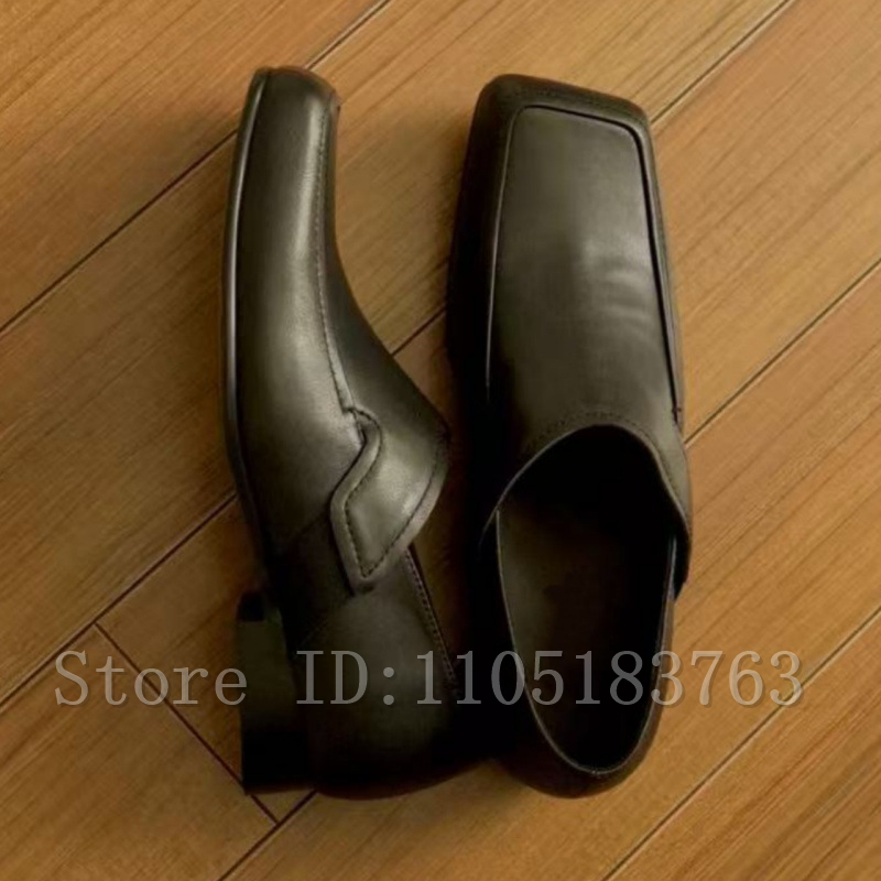 Erkek Siyah Deri Kare Burunlu  - Formal Men Daily Wear Footwear incelemesi ve fiyatı