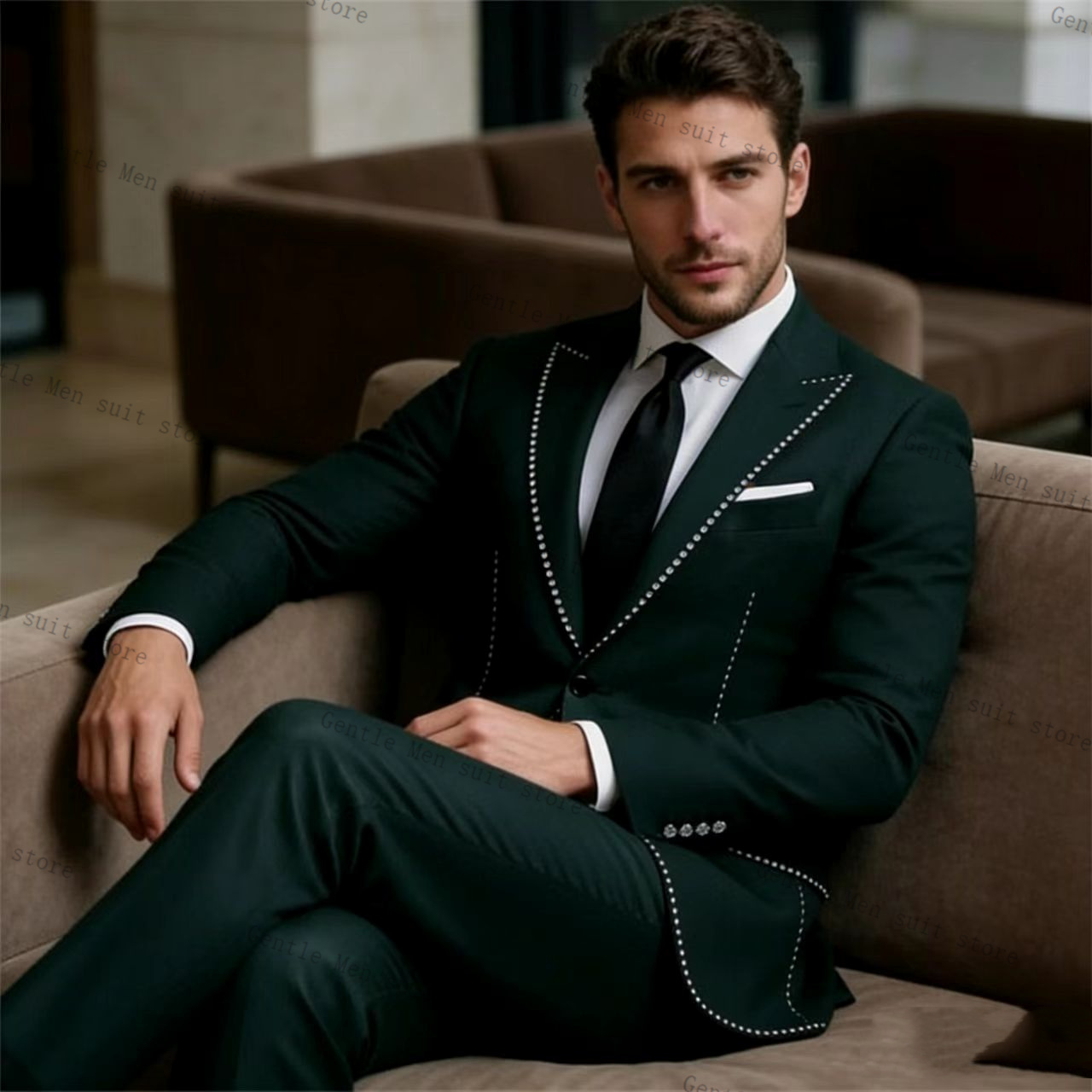 Kristaller Lüks Yeşil Erkek Ta - Men Formal Wear Green incelemesi ve fiyatı